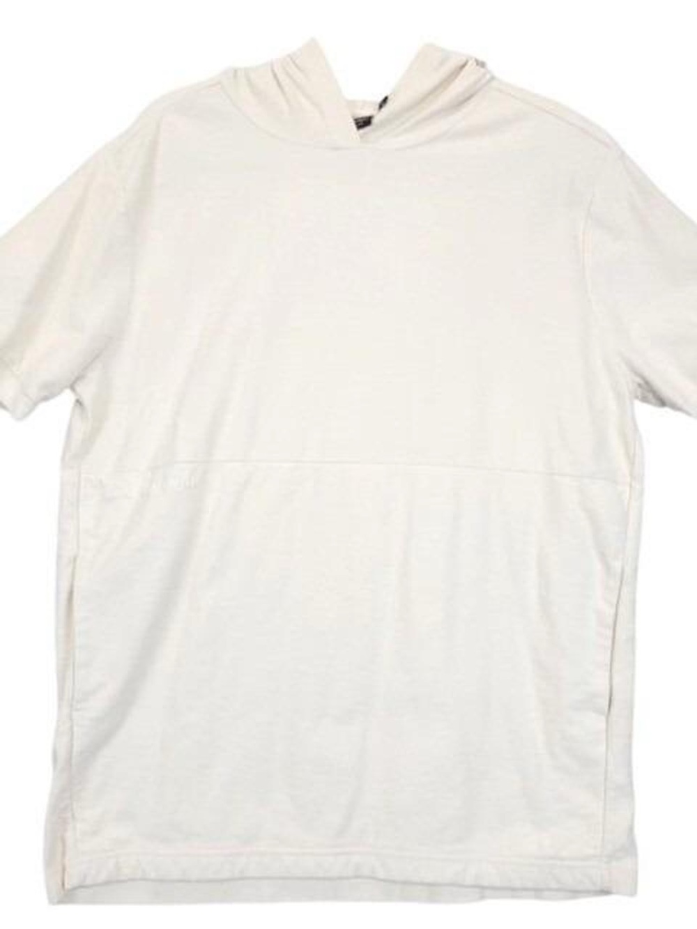 Men's White Short-Sleeve Hoodie Tee